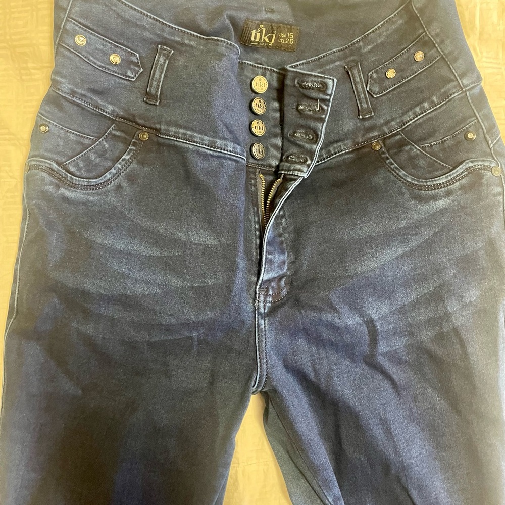 Blue High-Waisted Women Jeggings